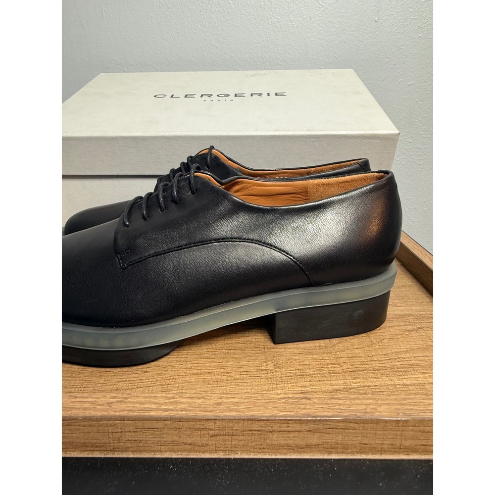 Robert Clergerie Roma - Luxe French Black Leather Lace-Up Brogues - Picture 5 of 11
